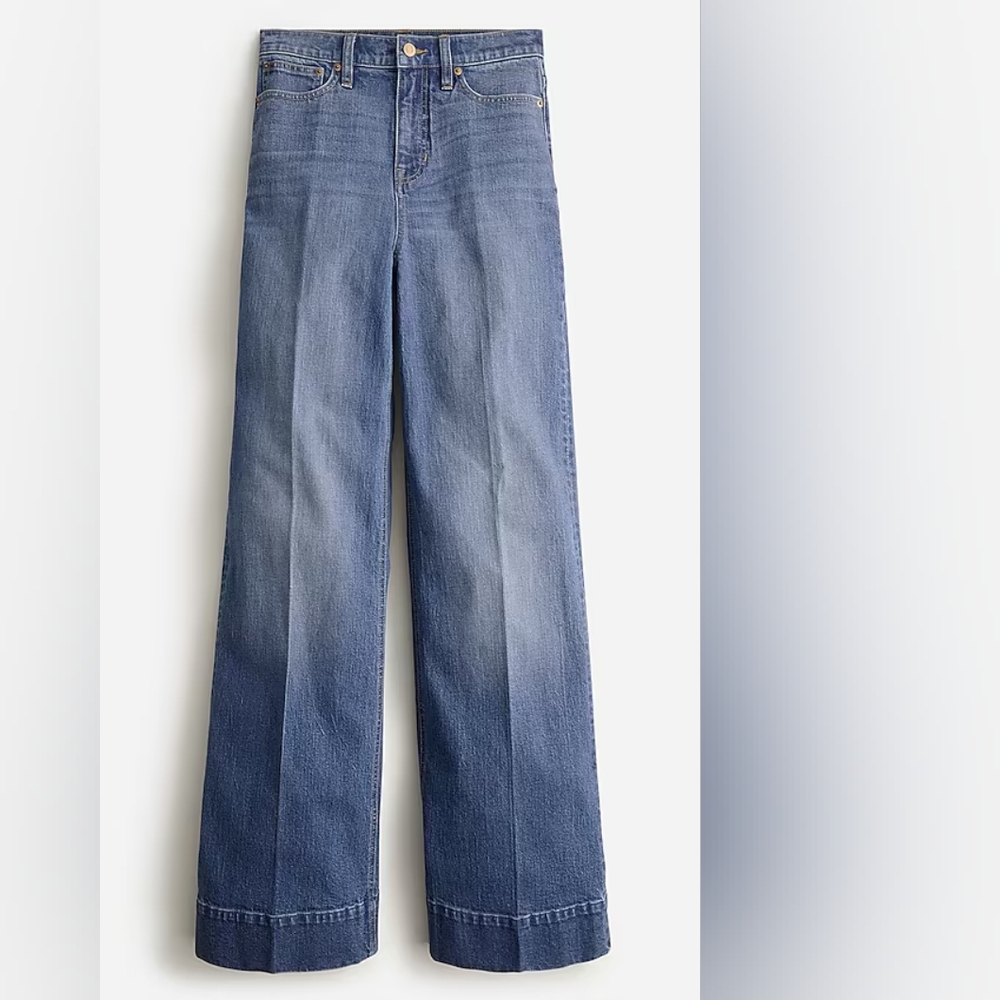 J. Crew Wide-leg denim trouser